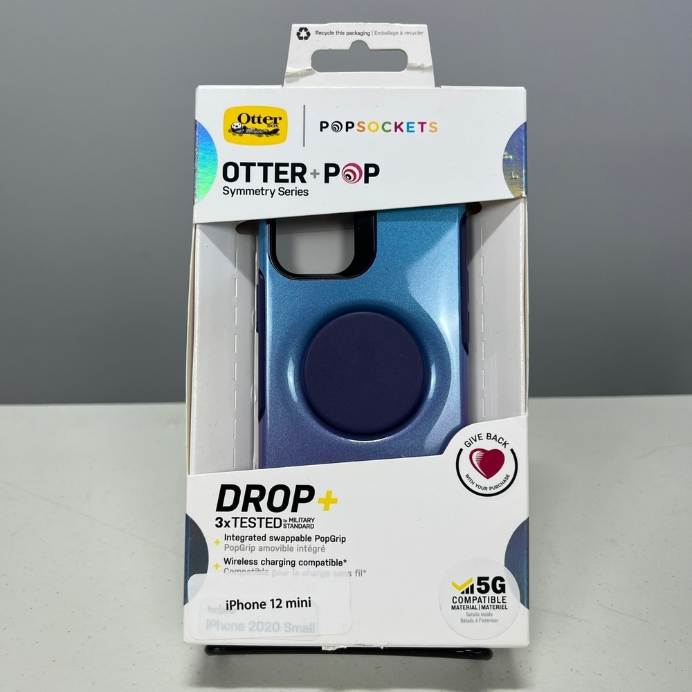 Otter-Box Otter + Pop Symmetry Series iPhone 12 Mini Case Blue Purple Iridescent